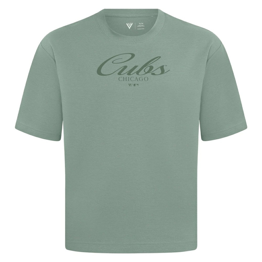 Chicago Cubs Levelwear Ethereal Oversized Luxe Signature Knit T-Shirt - MLB
