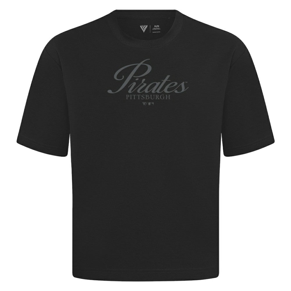 Pittsburgh Pirates Levelwear Ethereal Oversized Luxe Signature Knit T-Shirt - MLB