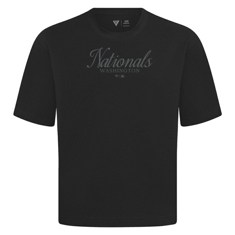 Washington Nationals Levelwear Ethereal Oversized Luxe Signature Knit T-Shirt - MLB