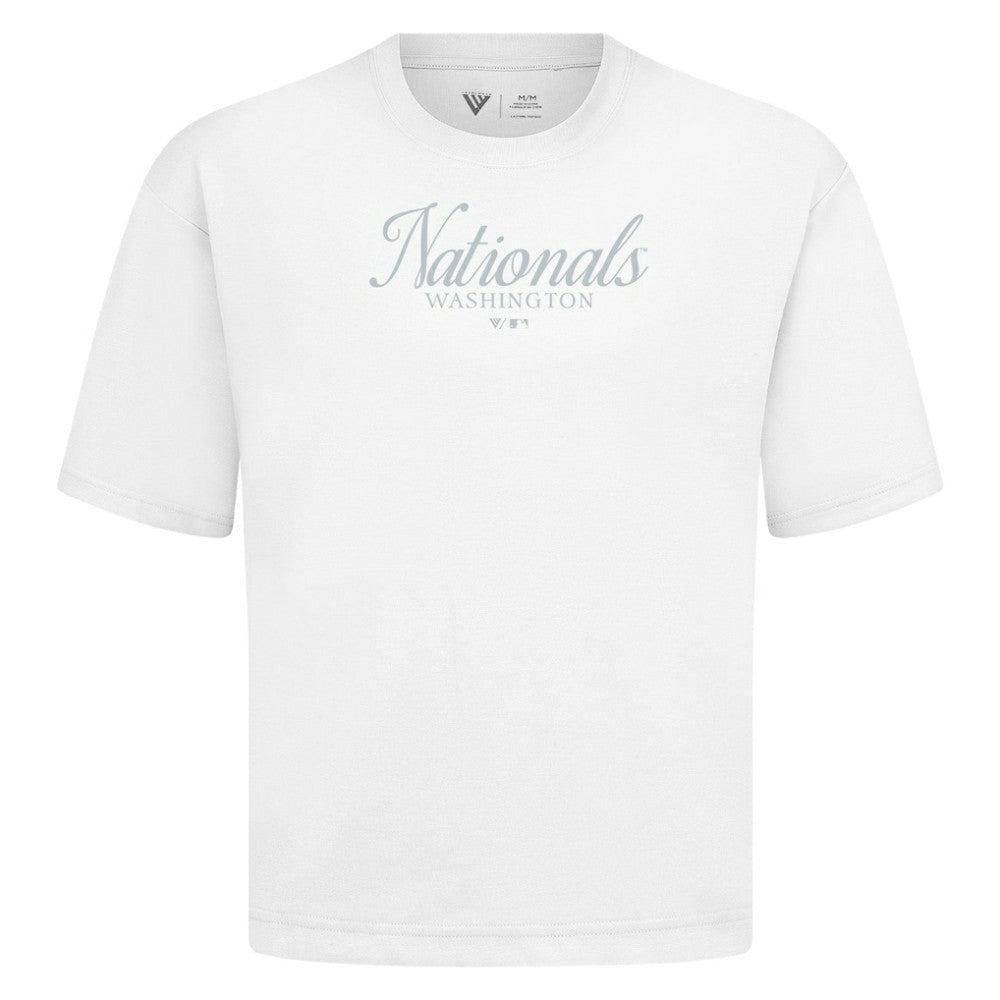 Washington Nationals Levelwear Ethereal Oversized Luxe Signature Knit T-Shirt - MLB