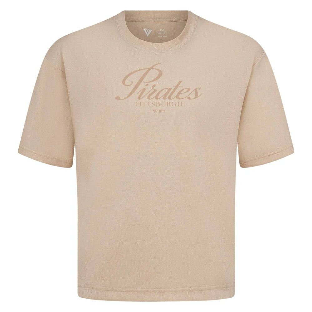 Pittsburgh Pirates Levelwear Ethereal Oversized Luxe Signature Knit T-Shirt - MLB