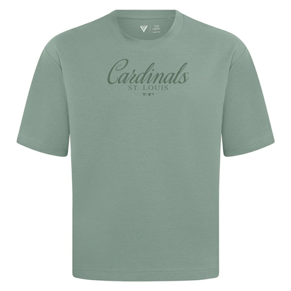 St. Louis Cardinals Levelwear Ethereal Oversized Luxe Signature Knit T-Shirt - MLB
