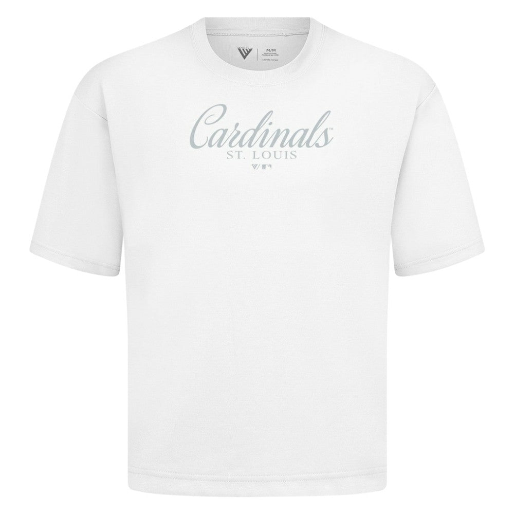 St. Louis Cardinals Levelwear Ethereal Oversized Luxe Signature Knit T-Shirt - MLB