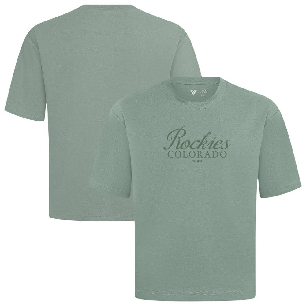 Colorado Rockies Levelwear Ethereal Oversized Luxe Signature Knit T-Shirt - MLB