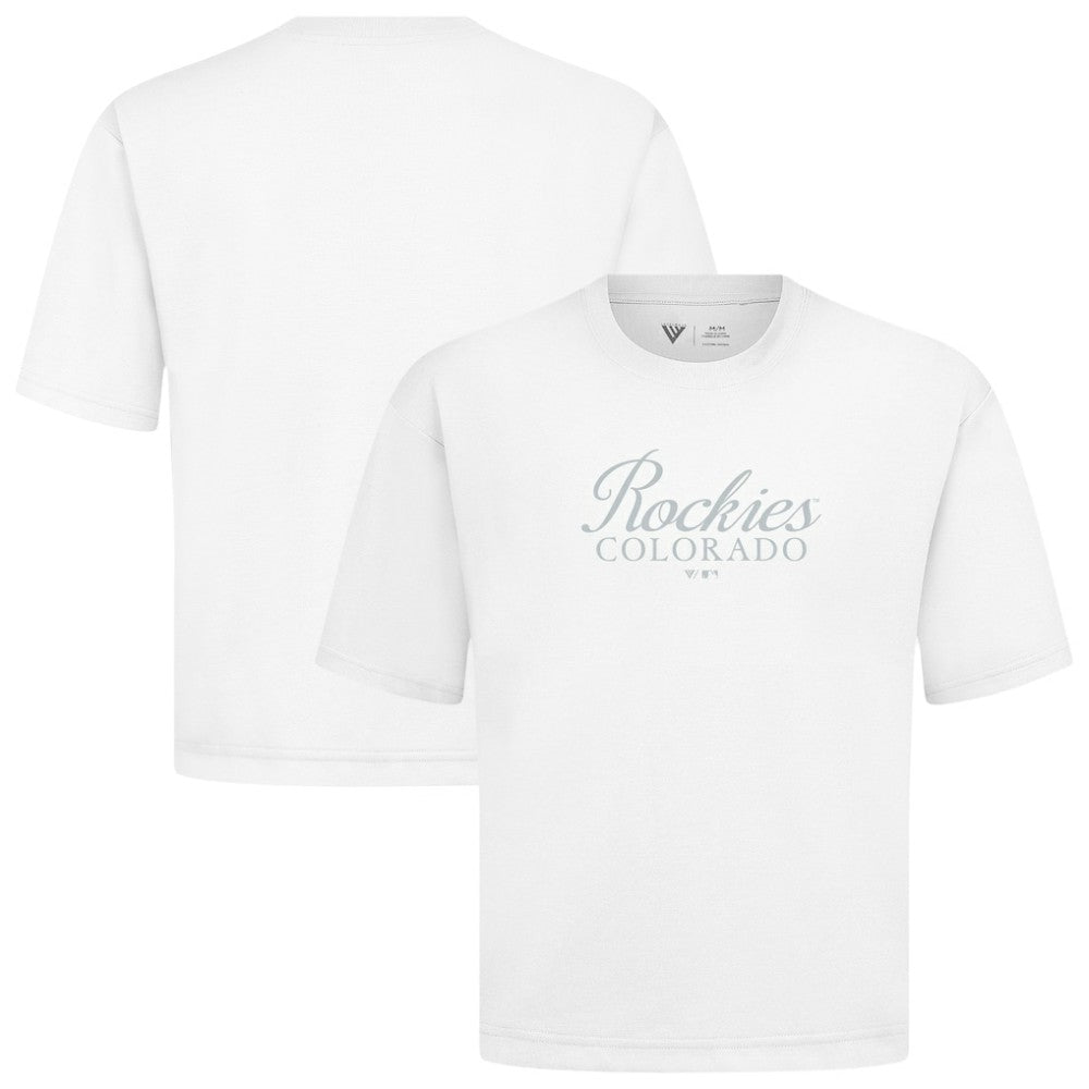 Colorado Rockies Levelwear Ethereal Oversized Luxe Signature Knit T-Shirt - MLB