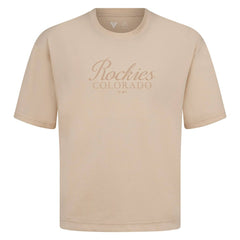Colorado Rockies Levelwear Ethereal Oversized Luxe Signature Knit T-Shirt - MLB