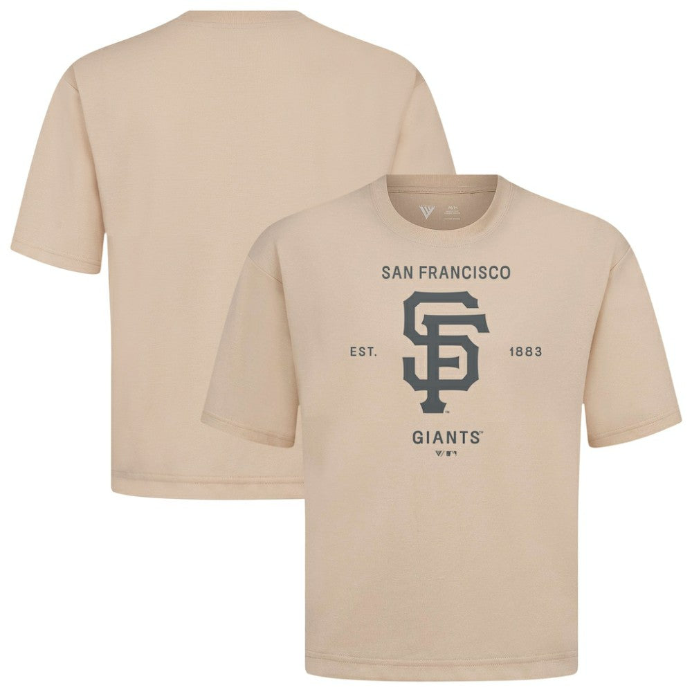 San Francisco Giants Levelwear Crossway Oversized Luxe Signature Knit T-Shirt - MLB