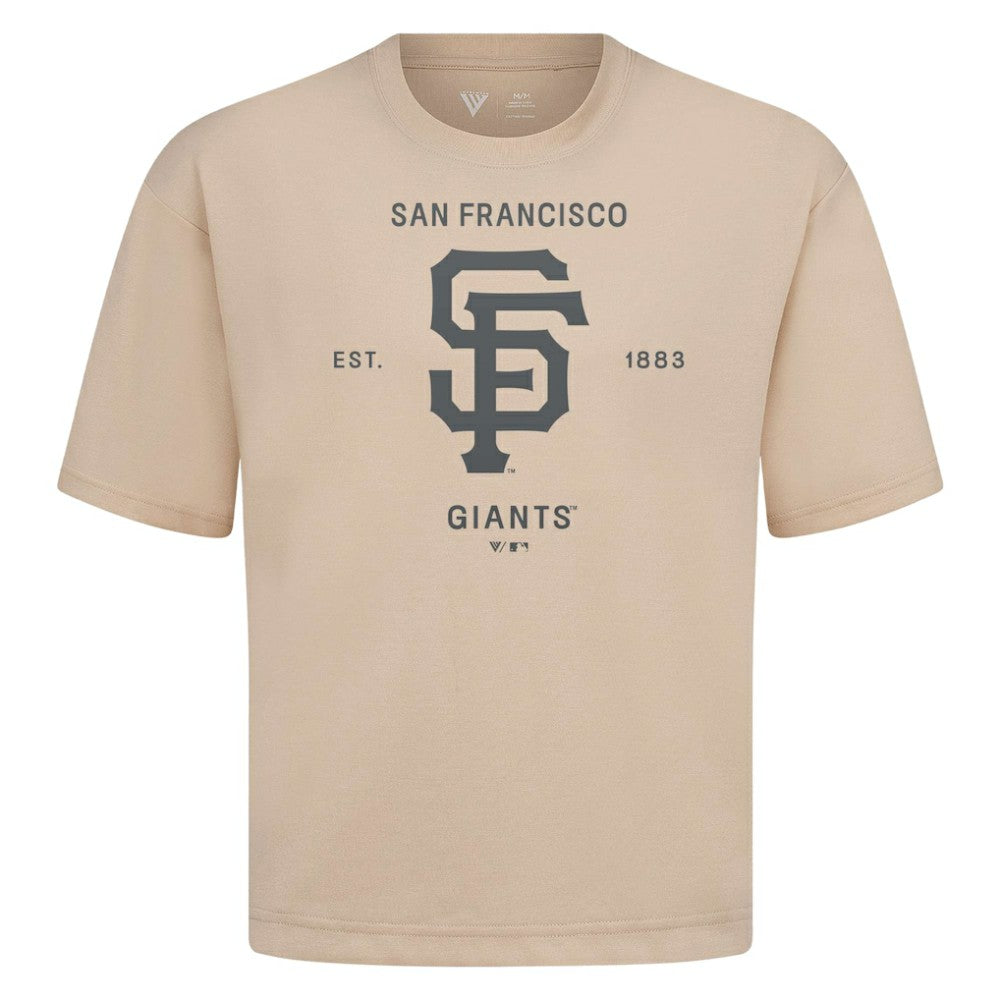 San Francisco Giants Levelwear Crossway Oversized Luxe Signature Knit T-Shirt - MLB