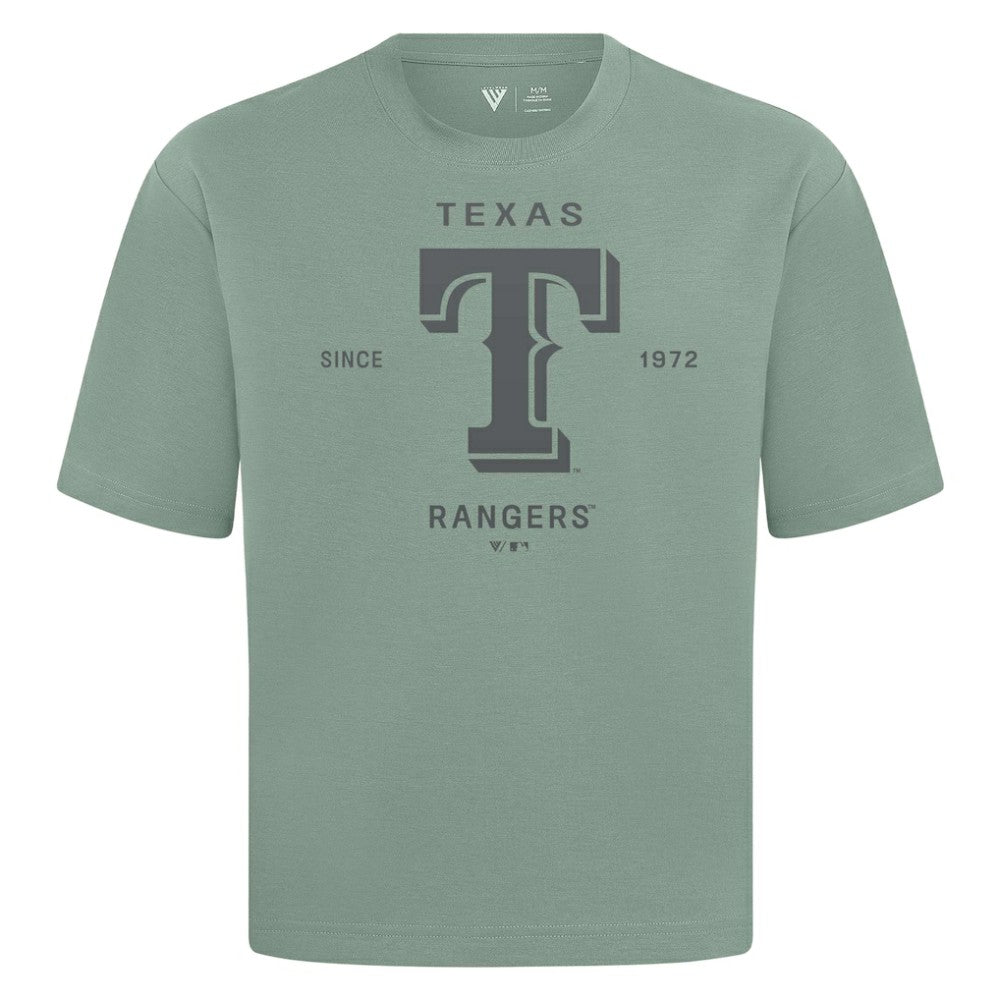 Texas Rangers Levelwear Crossway Oversized Luxe Signature Knit T-Shirt - MLB