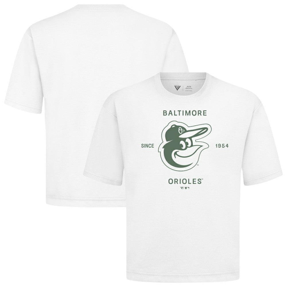 Baltimore Orioles Levelwear Crossway Oversized Luxe Signature Knit T-Shirt - MLB