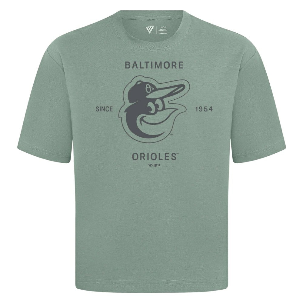 Baltimore Orioles Levelwear Crossway Oversized Luxe Signature Knit T-Shirt - MLB