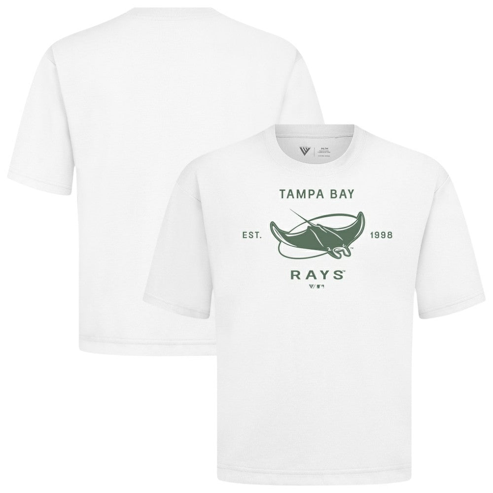 Tampa Bay Rays Levelwear Crossway Oversized Luxe Signature Knit T-Shirt - MLB