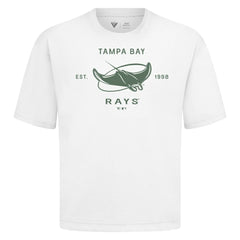 Tampa Bay Rays Levelwear Crossway Oversized Luxe Signature Knit T-Shirt - MLB
