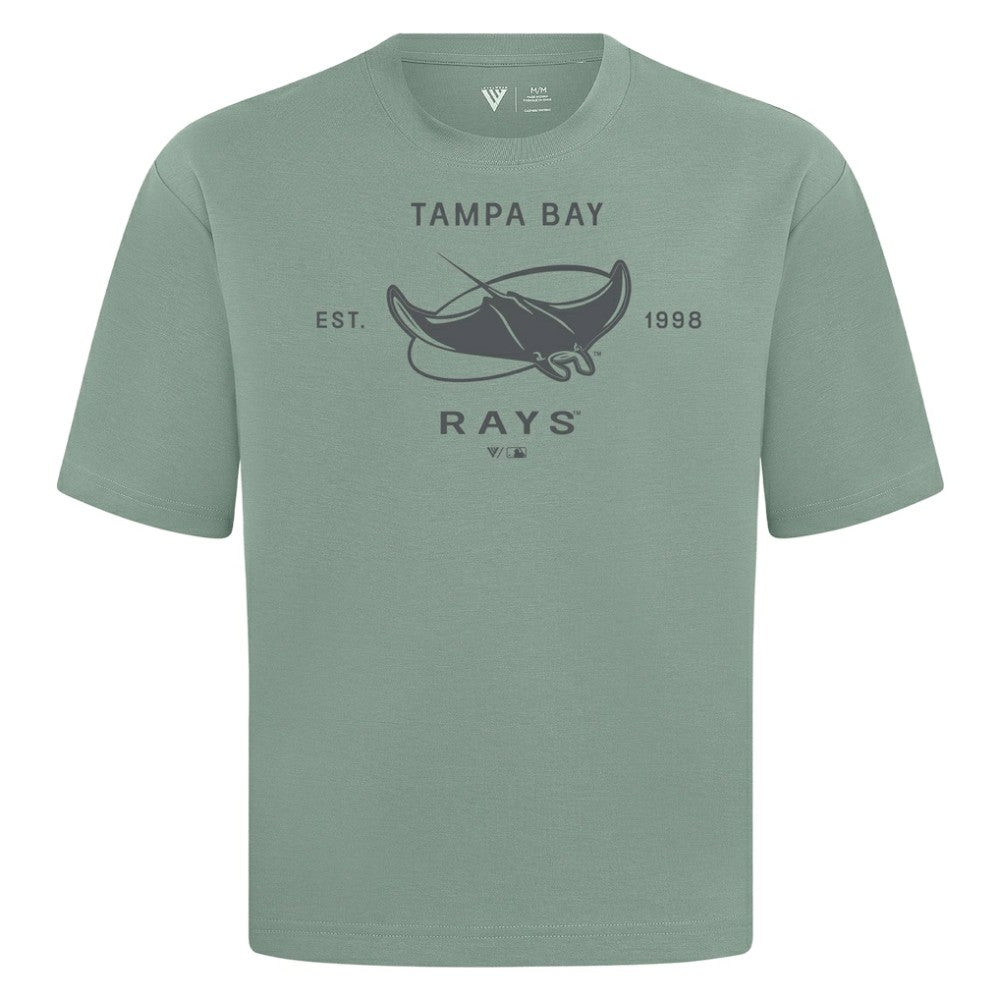 Tampa Bay Rays Levelwear Crossway Oversized Luxe Signature Knit T-Shirt - MLB