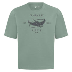 Tampa Bay Rays Levelwear Crossway Oversized Luxe Signature Knit T-Shirt - MLB