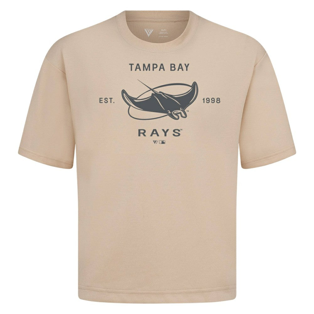 Tampa Bay Rays Levelwear Crossway Oversized Luxe Signature Knit T-Shirt - MLB