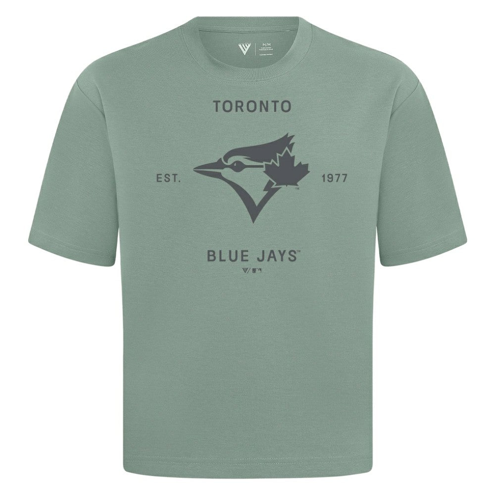 Toronto Blue Jays Levelwear Crossway Oversized Luxe Signature Knit T-Shirt - MLB