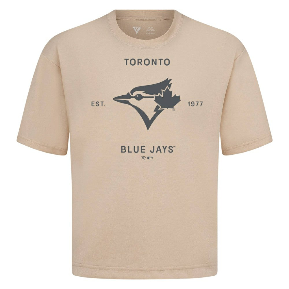 Toronto Blue Jays Levelwear Crossway Oversized Luxe Signature Knit T-Shirt - MLB