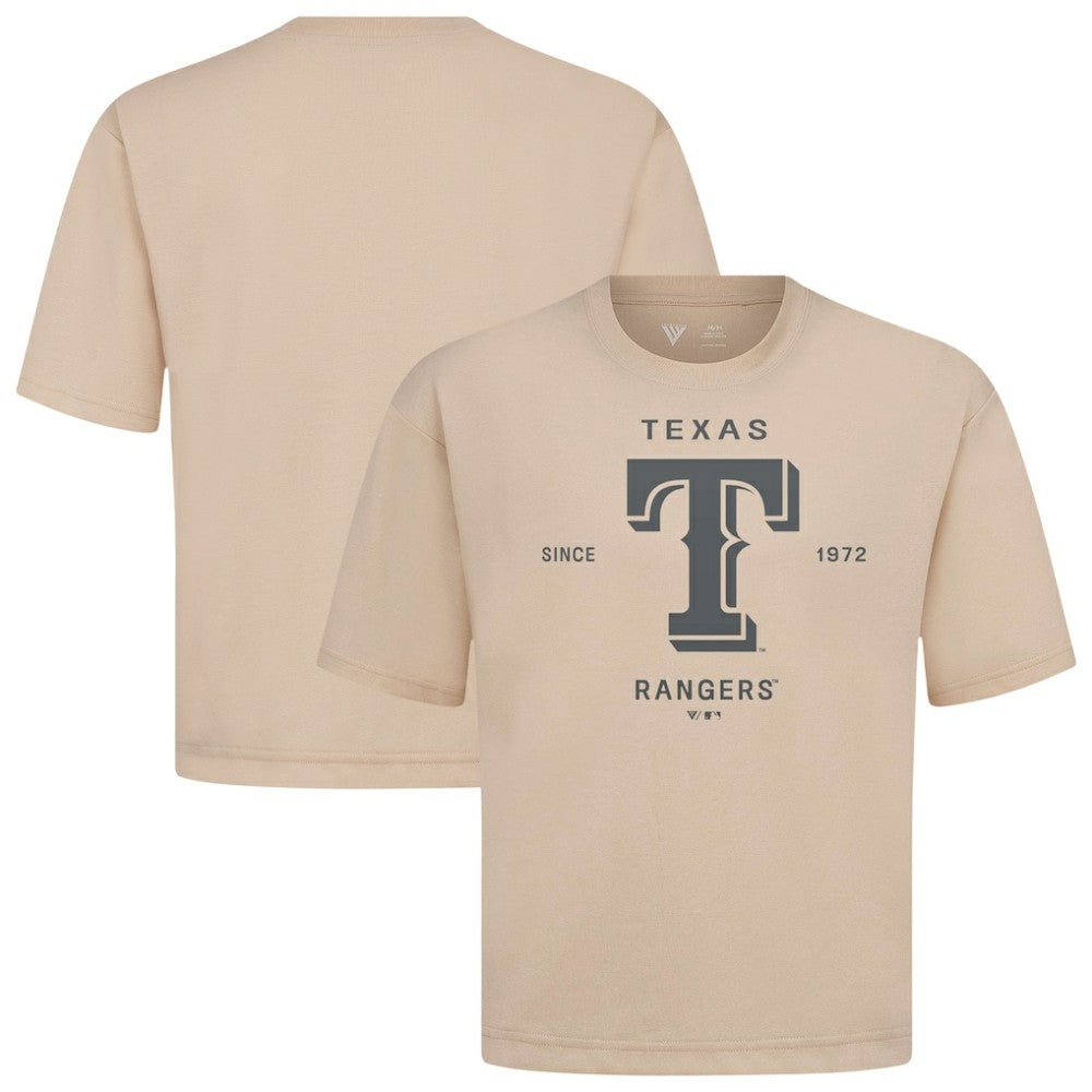 Texas Rangers Levelwear Crossway Oversized Luxe Signature Knit T-Shirt - MLB