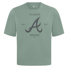 Atlanta Braves Levelwear Crossway Oversized Luxe Signature Knit T-Shirt - MLB