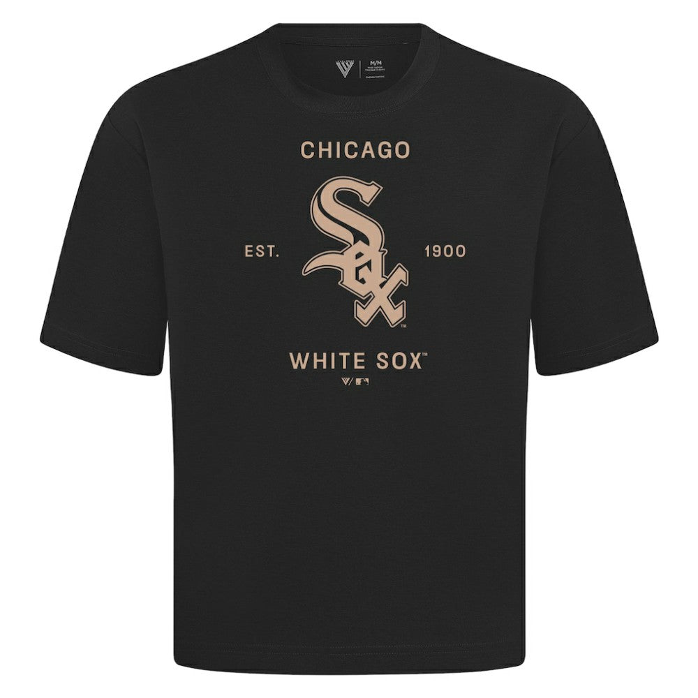 Chicago White Sox Levelwear Crossway Oversized Luxe Signature Knit T-Shirt - MLB