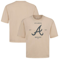 Atlanta Braves Levelwear Crossway Oversized Luxe Signature Knit T-Shirt - MLB