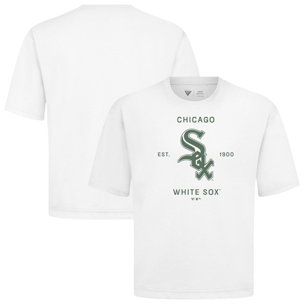 Chicago White Sox Levelwear Crossway Oversized Luxe Signature Knit T-Shirt - MLB
