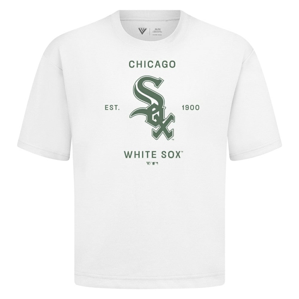 Chicago White Sox Levelwear Crossway Oversized Luxe Signature Knit T-Shirt - MLB
