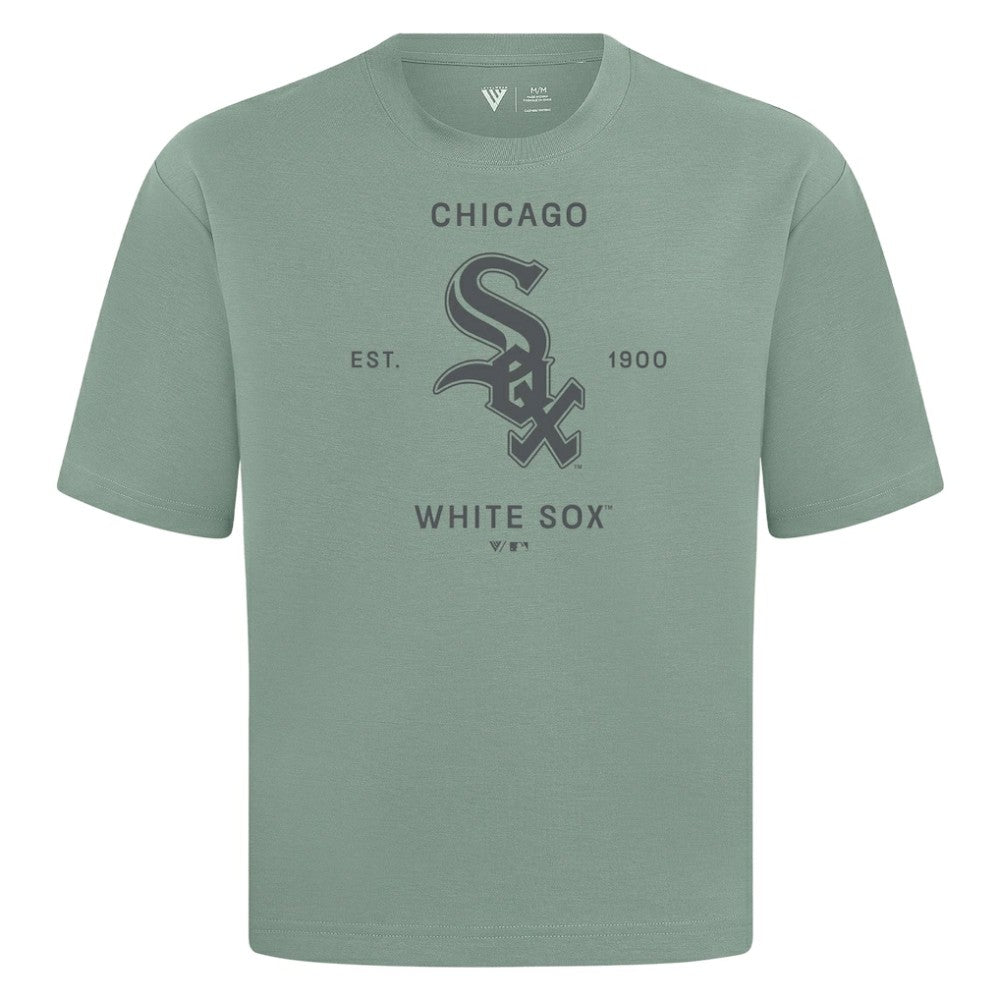 Chicago White Sox Levelwear Crossway Oversized Luxe Signature Knit T-Shirt - MLB