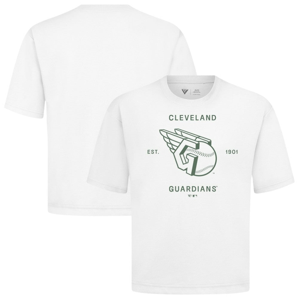 Cleveland Guardians Levelwear Crossway Oversized Luxe Signature Knit T-Shirt - MLB