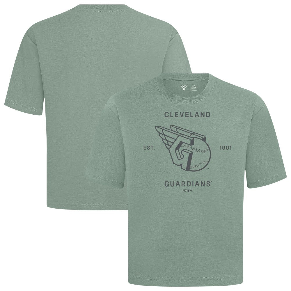 Cleveland Guardians Levelwear Crossway Oversized Luxe Signature Knit T-Shirt - MLB