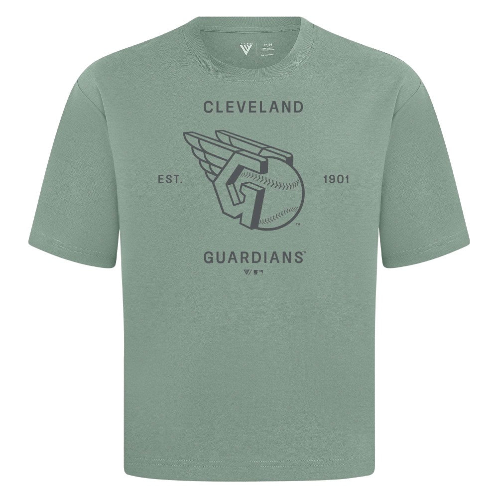 Cleveland Guardians Levelwear Crossway Oversized Luxe Signature Knit T-Shirt - MLB