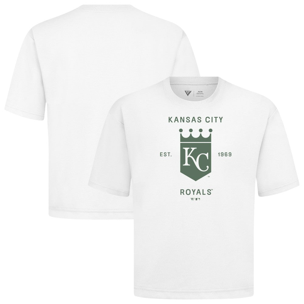Kansas City Royals Levelwear Crossway Oversized Luxe Signature Knit T-Shirt - MLB