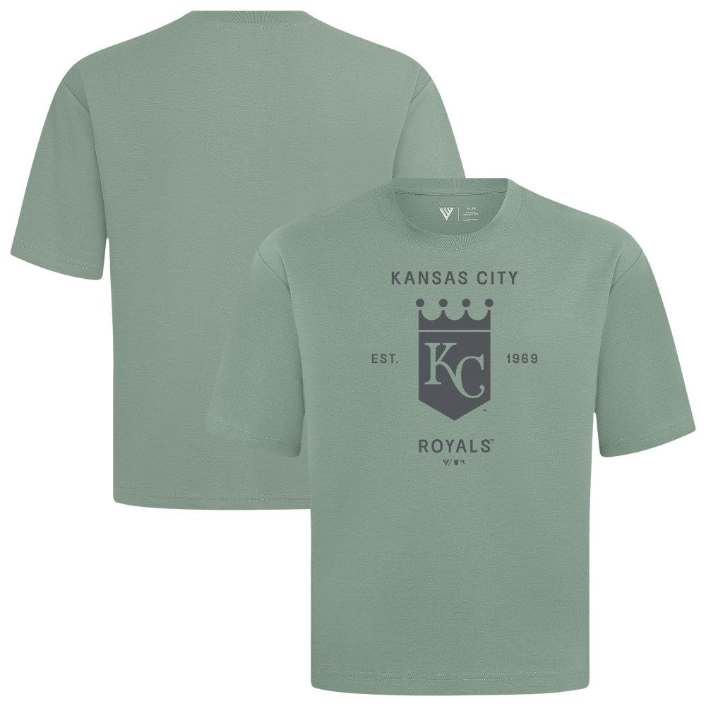 Kansas City Royals Levelwear Crossway Oversized Luxe Signature Knit T-Shirt - MLB