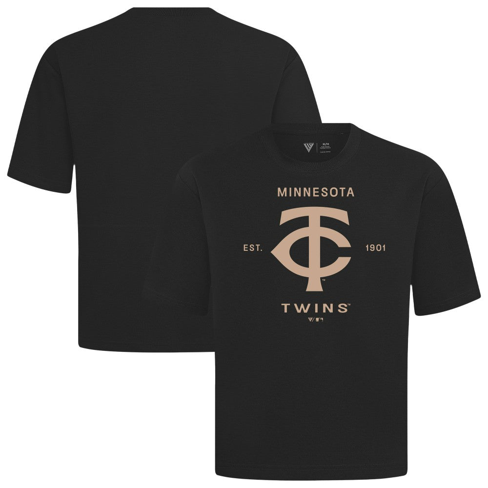 Minnesota Twins Levelwear Crossway Oversized Luxe Signature Knit T-Shirt - MLB