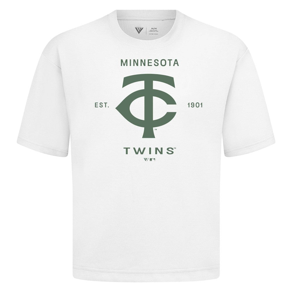 Minnesota Twins Levelwear Crossway Oversized Luxe Signature Knit T-Shirt - MLB