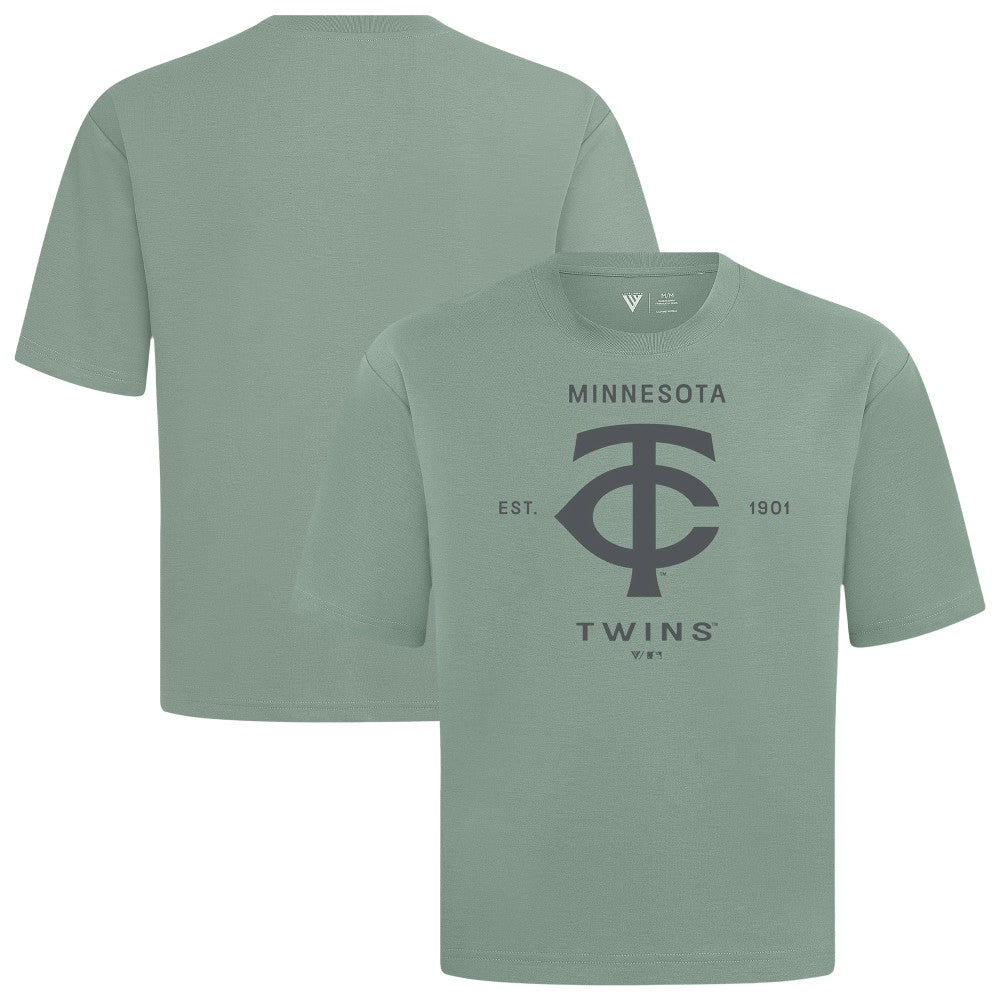 Minnesota Twins Levelwear Crossway Oversized Luxe Signature Knit T-Shirt - MLB