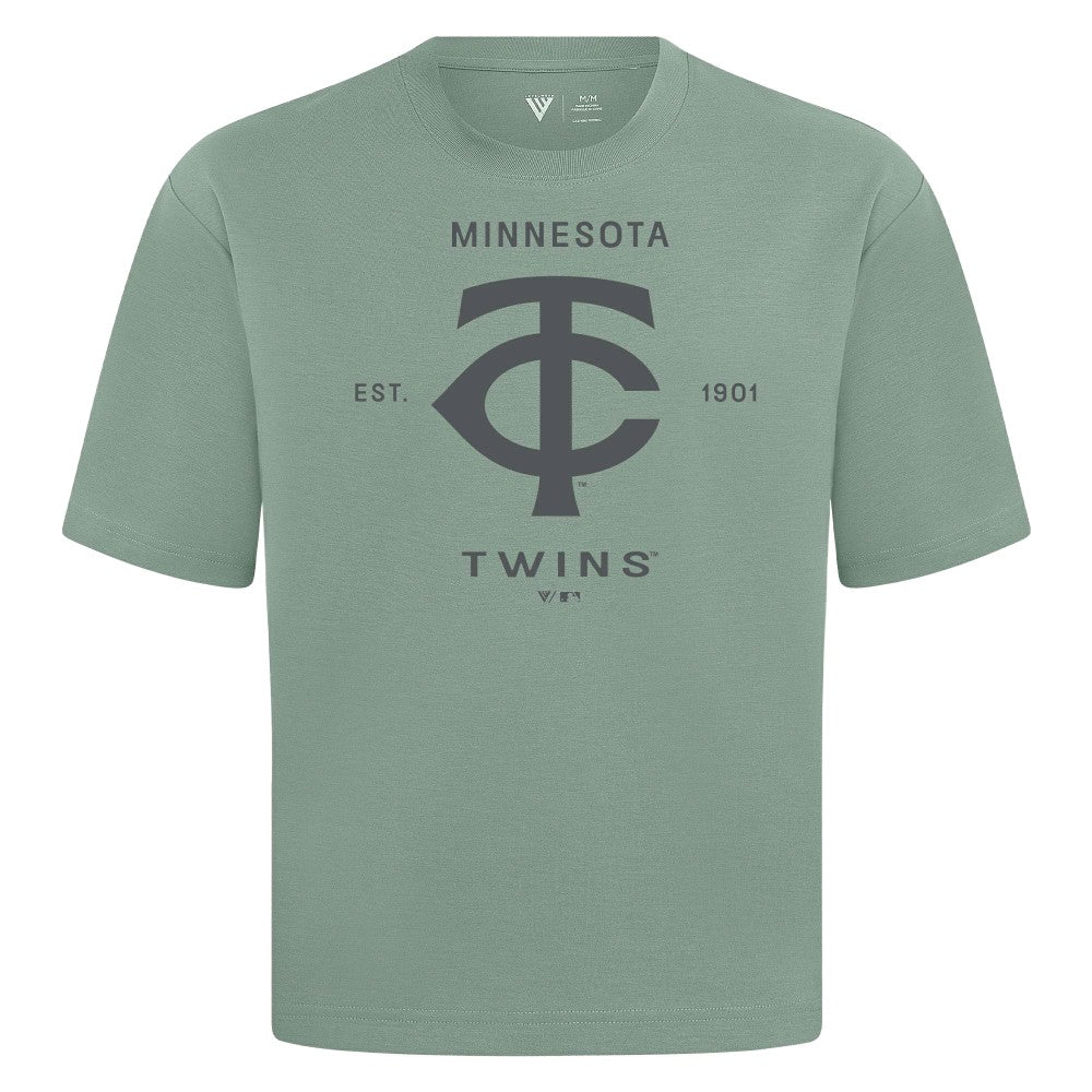 Minnesota Twins Levelwear Crossway Oversized Luxe Signature Knit T-Shirt - MLB