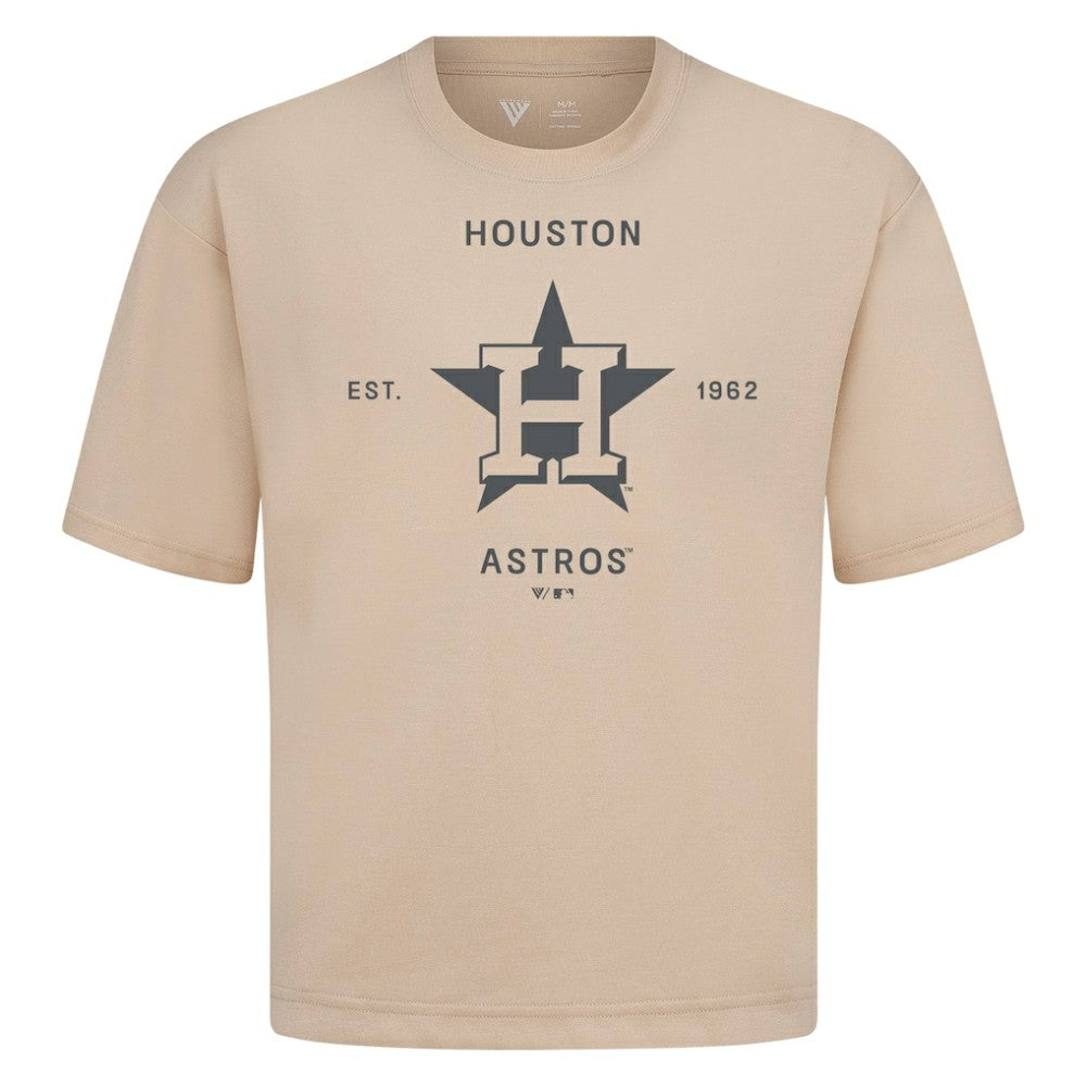 Houston Astros Levelwear Crossway Oversized Luxe Signature Knit T-Shirt - MLB