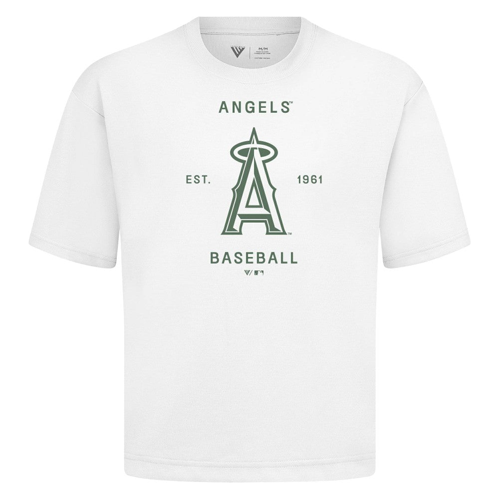 Los Angeles Angels Levelwear Crossway Oversized Luxe Signature Knit T-Shirt - MLB
