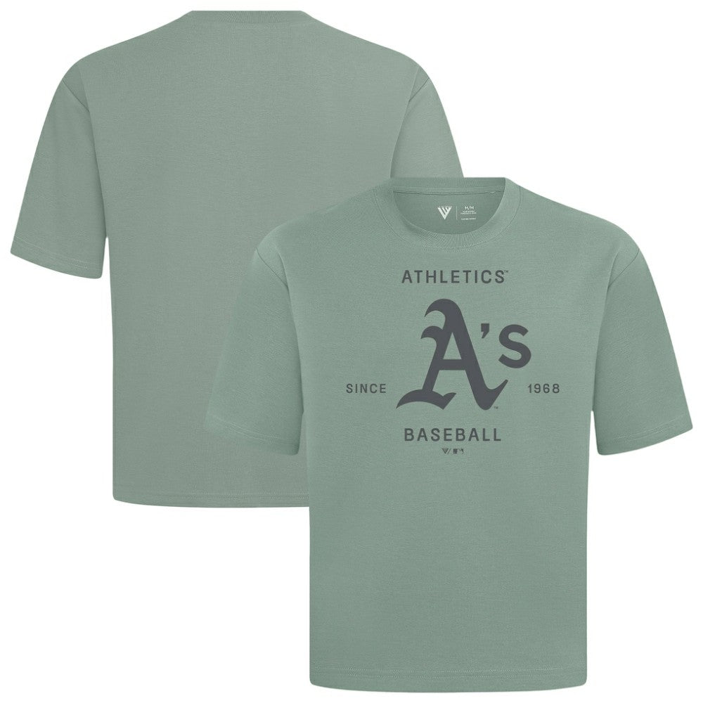Athletics Levelwear Crossway Oversized Luxe Signature Knit T-Shirt - MLB