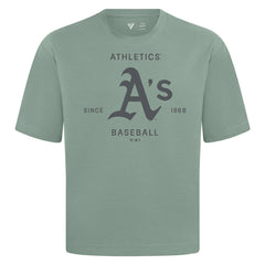 Athletics Levelwear Crossway Oversized Luxe Signature Knit T-Shirt - MLB
