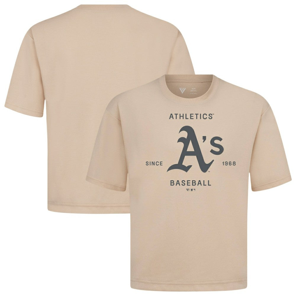 Athletics Levelwear Crossway Oversized Luxe Signature Knit T-Shirt - MLB