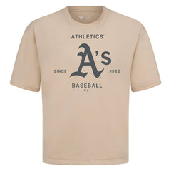 Athletics Levelwear Crossway Oversized Luxe Signature Knit T-Shirt - MLB