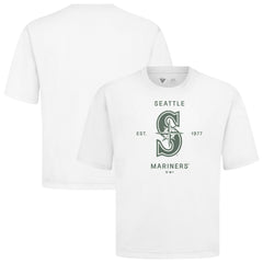 Seattle Mariners Levelwear Crossway Oversized Luxe Signature Knit T-Shirt - MLB