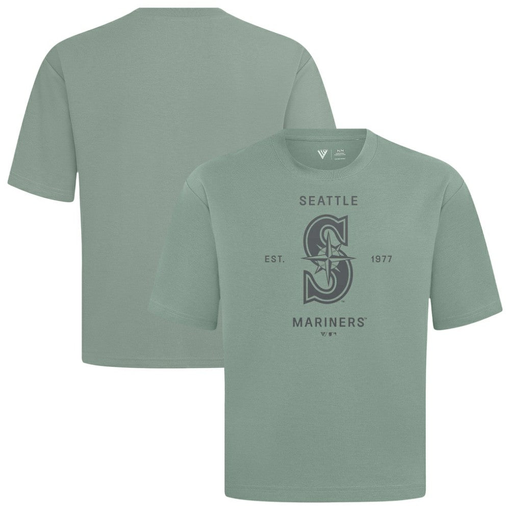 Seattle Mariners Levelwear Crossway Oversized Luxe Signature Knit T-Shirt - MLB