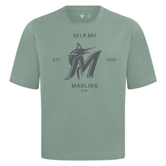 Miami Marlins Levelwear Crossway Oversized Luxe Signature Knit T-Shirt - MLB