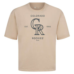Colorado Rockies Levelwear Crossway Oversized Luxe Signature Knit T-Shirt - MLB