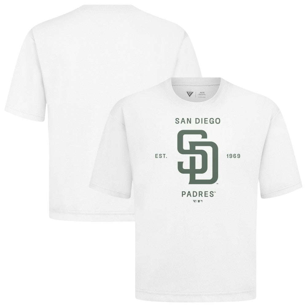 San Diego Padres Levelwear Crossway Oversized Luxe Signature Knit T-Shirt - MLB