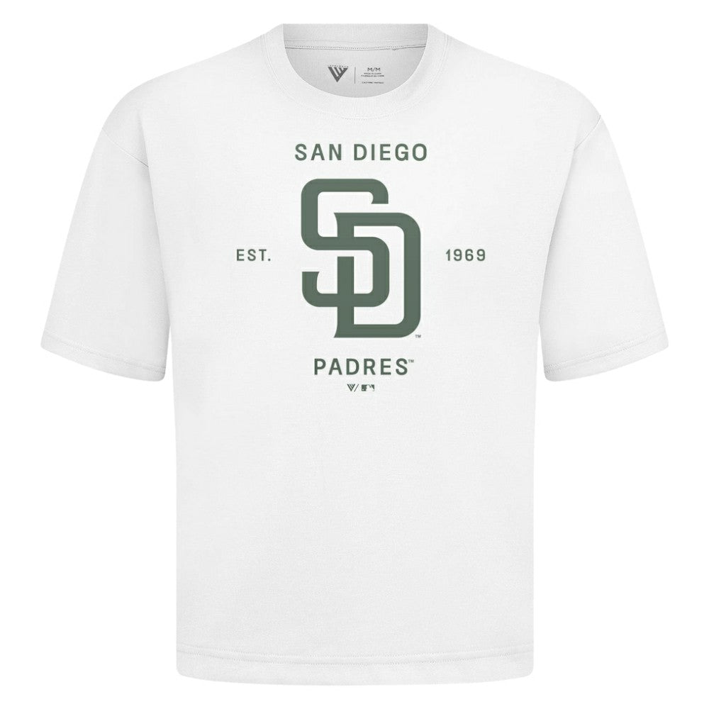 San Diego Padres Levelwear Crossway Oversized Luxe Signature Knit T-Shirt - MLB